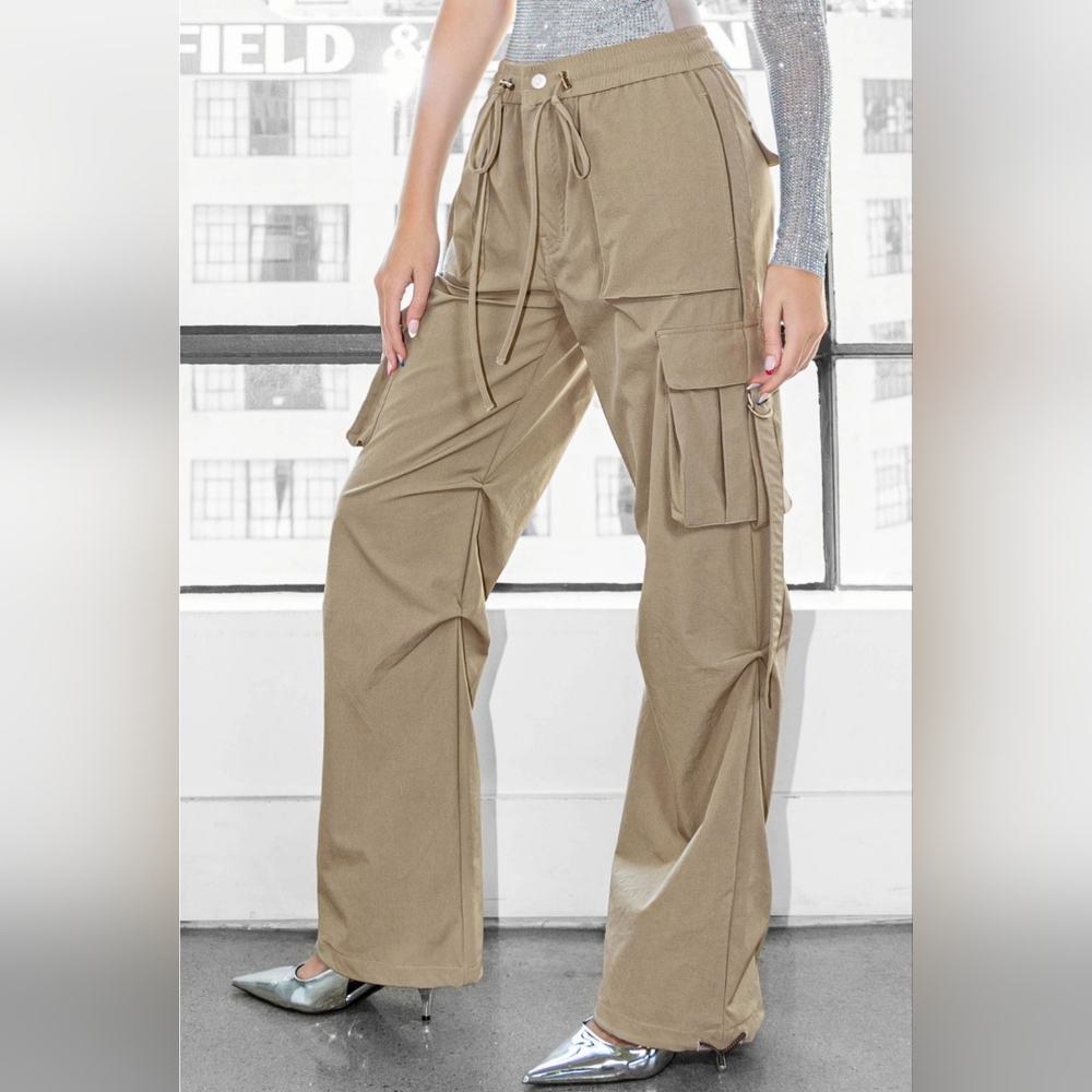 NEW! BOHO CHIC FABULOUS WIDE LEG CARGO PANTS - Picture 11 of 16